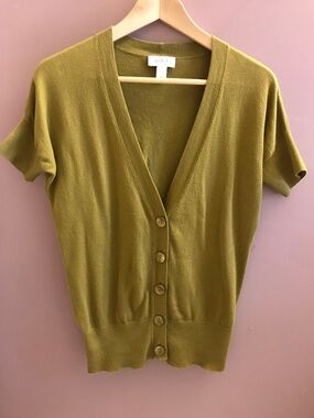 Loft yellow-green cardigan